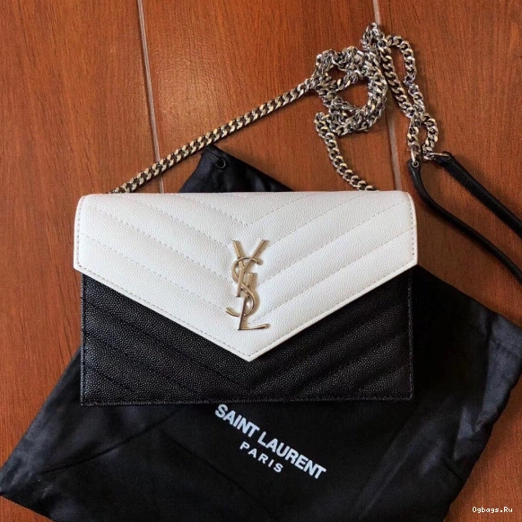 CHAIN MATELASSÉ CASSANDRE WALLET YSL 0808